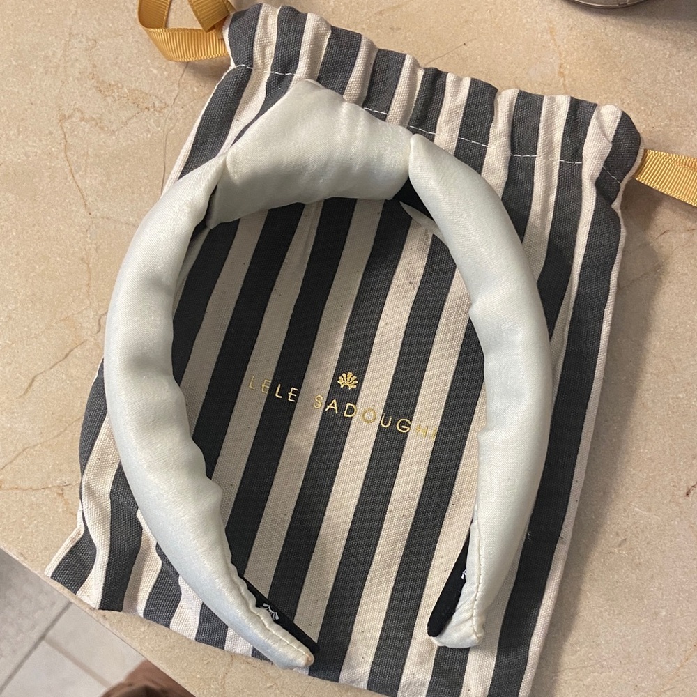 Lele Sadoughi Cream Padded Headband
